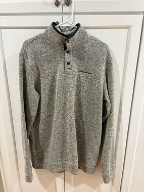 Eddie Bauer Men’s Large Tall Quarter-Snap Pullover Fleece Sweatshirt
